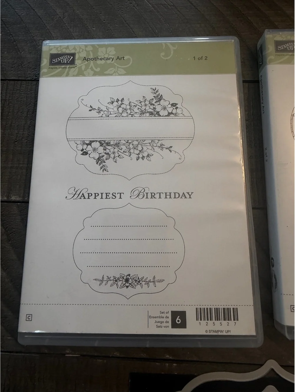 Stampin’ Up Apothecary Art 1 & 2 stamp sets with Labels Framelits die cuts